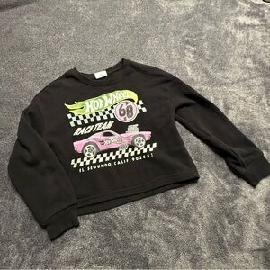 Hot Wheels Race Team Sweatshirt – Black Long Sleeve – Size M (7/8)